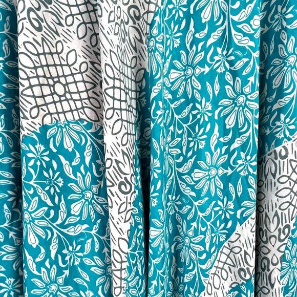 Iris Impressions Medium 80% Silk Convertible Layered Wrap Skirt BOHO INDIE GYPSY - Picture 3 of 8